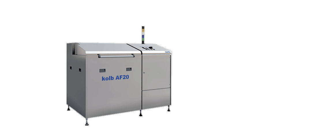 автоматическая однокамерная барабанная система очистки kolb AF20, струйная отмывка промышленных деталей